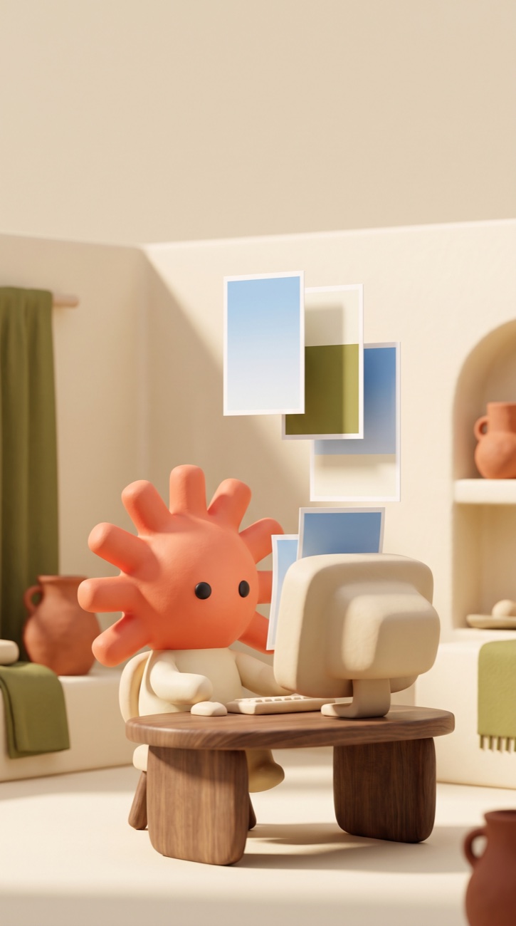 El monito de Claude trabajando en Meta Ads desde su escritorio