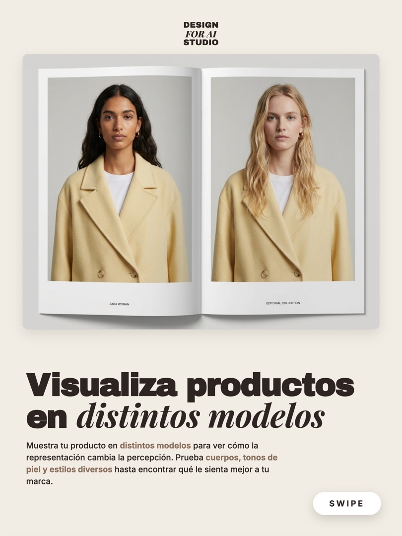 Visualiza productos en distintos modelos