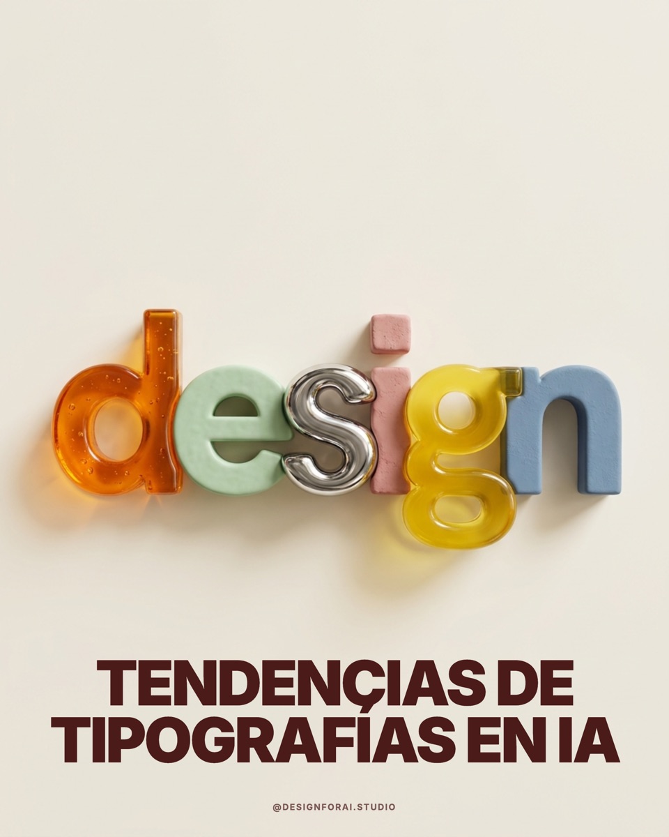 Tipografía 3D multimaterial que forma la palabra design